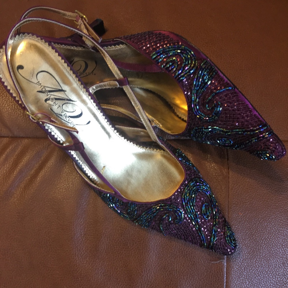 Midnight Velvet Evening Sandals